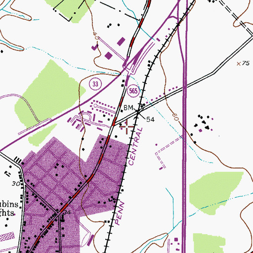 Topographic Map of Crabapple Court, MD