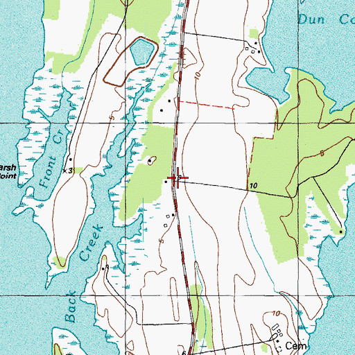 Topographic Map of Deep Harbor, MD