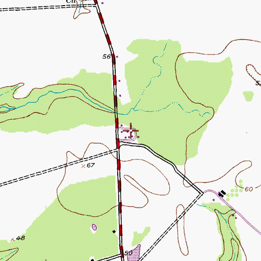 Topographic Map of Dolvin, MD