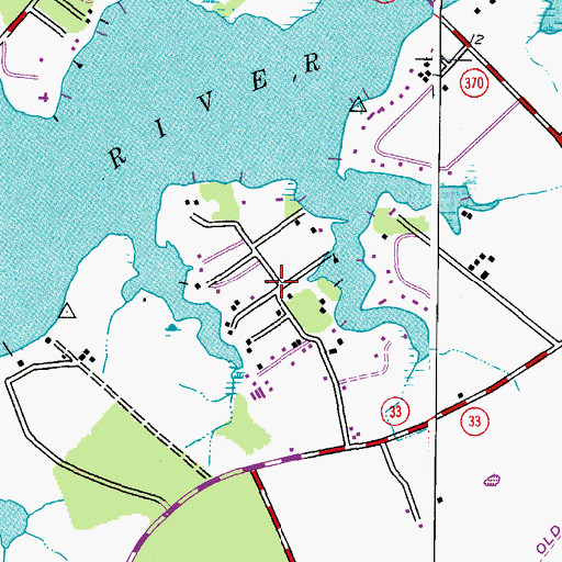 Topographic Map of Doncaster, MD