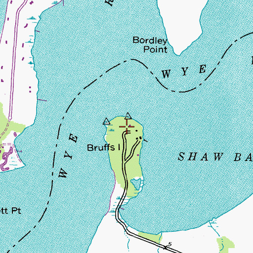 Topographic Map of Doncaster (historical), MD