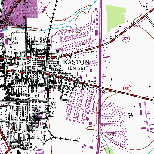 Topographic Map of Doverbrook Cemetery, MD