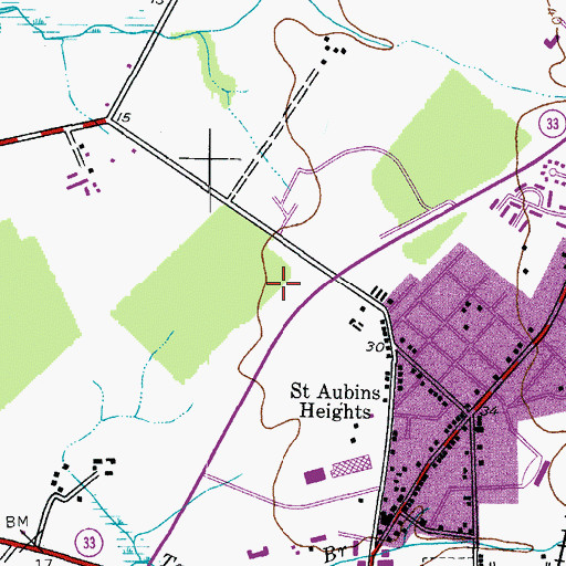 Topographic Map of Easton Business Center, MD