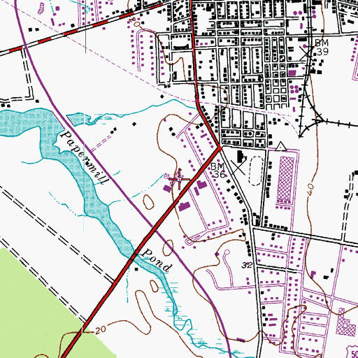Topographic Map of Easton Middle School, MD