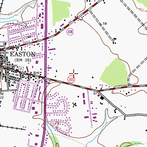 Topographic Map of Easton Public School Number 1 (historical), MD