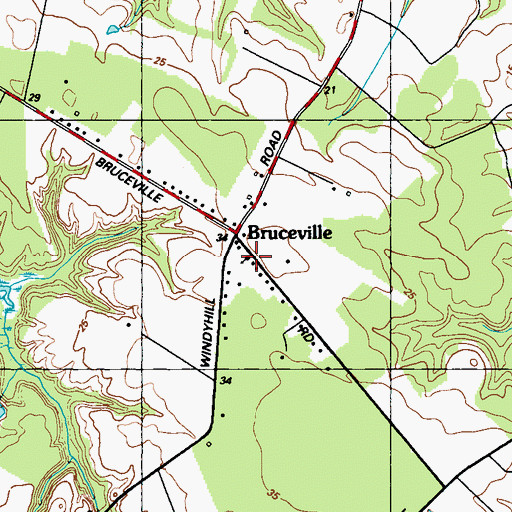 Topographic Map of Faith Chapel United Methodist Church, MD