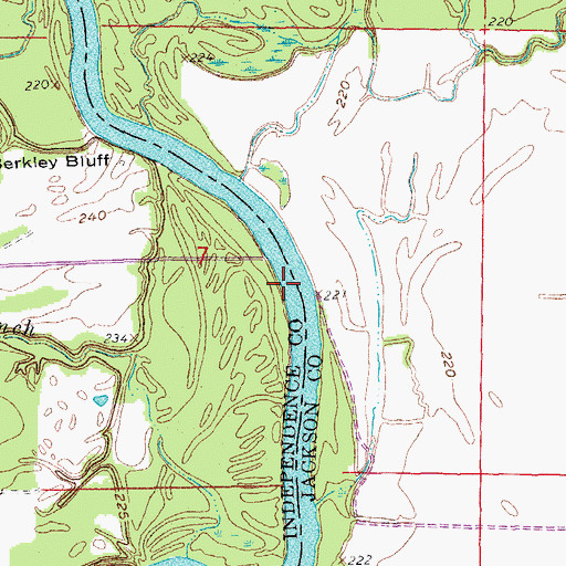 Topographic Map of Pullum Bend, AR