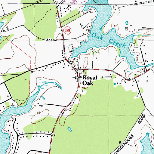 Topographic Map of Ferry Neck Chapel, MD