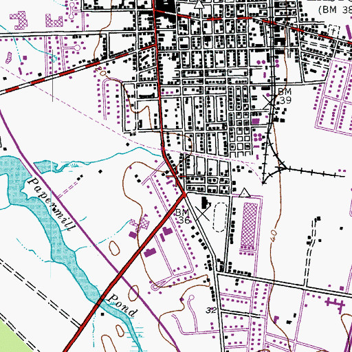 Topographic Map of First Church of Christ Scientist, MD