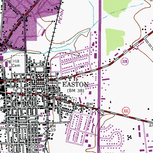 Topographic Map of First Pilgrim Church, MD