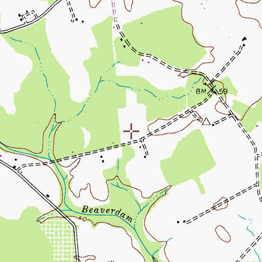 Topographic Map of Forest Gardens, MD