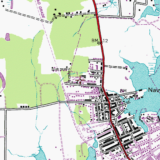Topographic Map of Frederick Douglas Elementary School (historical), MD