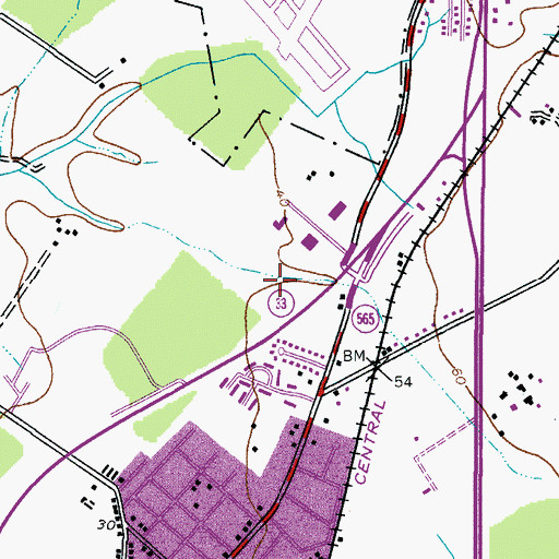 Topographic Map of Glebe Park, MD