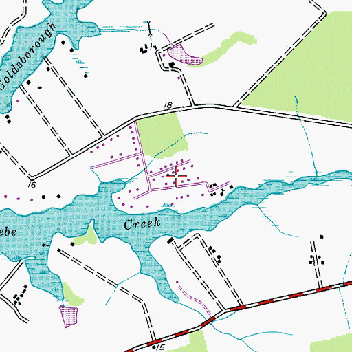 Topographic Map of Glebe Villa, MD