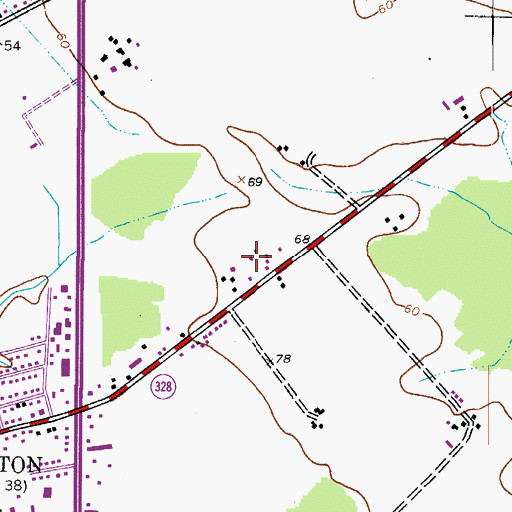 Topographic Map of Golton, MD