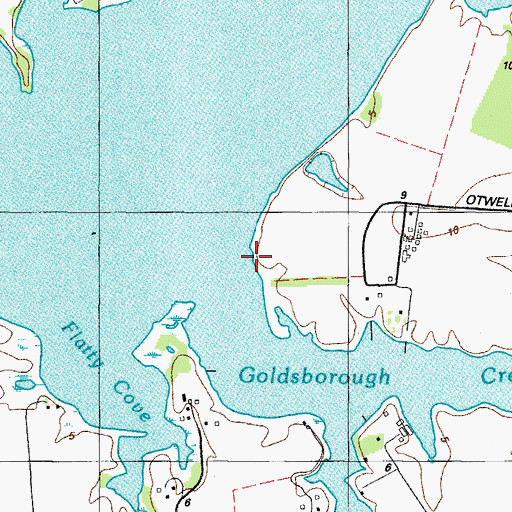Topographic Map of Hambleton Point, MD