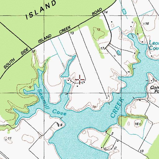 Topographic Map of Hampton, MD
