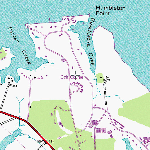 Topographic Map of Harbourtown Country Club, MD