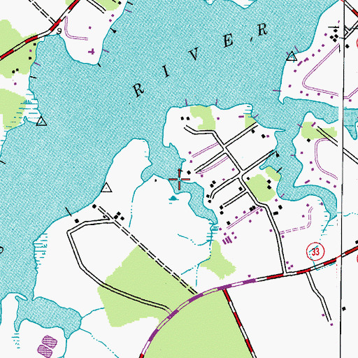 Topographic Map of Hayward Cove, MD