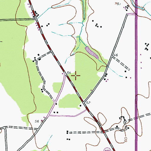 Topographic Map of Hog Neck Park Golf Course, MD