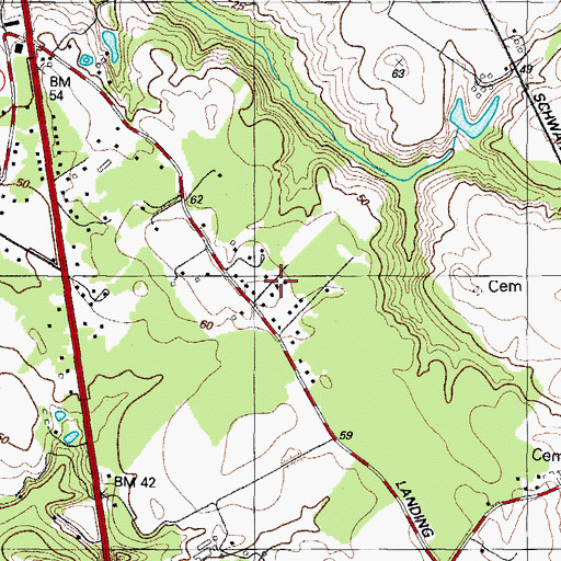 Topographic Map of Holly Oaks, MD