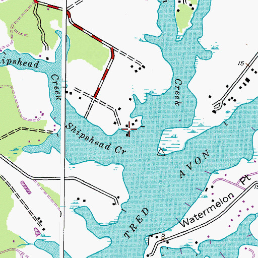 Topographic Map of Hopkins Point, MD
