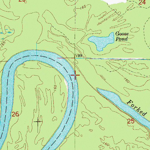 Topographic Map of Ashford Landing, AR