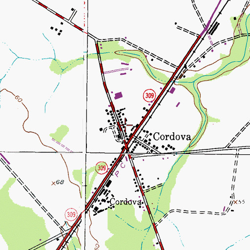 Topographic Map of Immanuel Evangelical Lutheran Church, MD