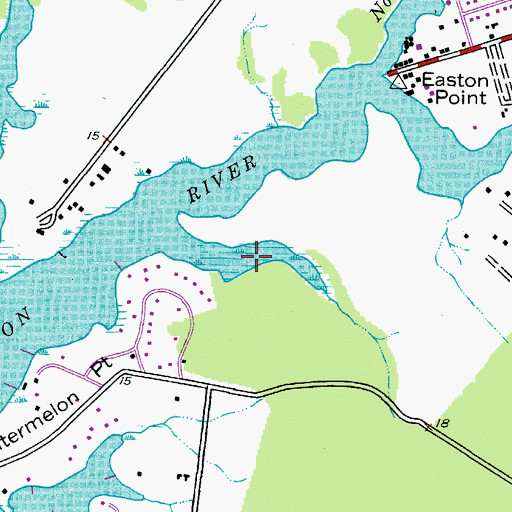 Topographic Map of Jacks Cove, MD