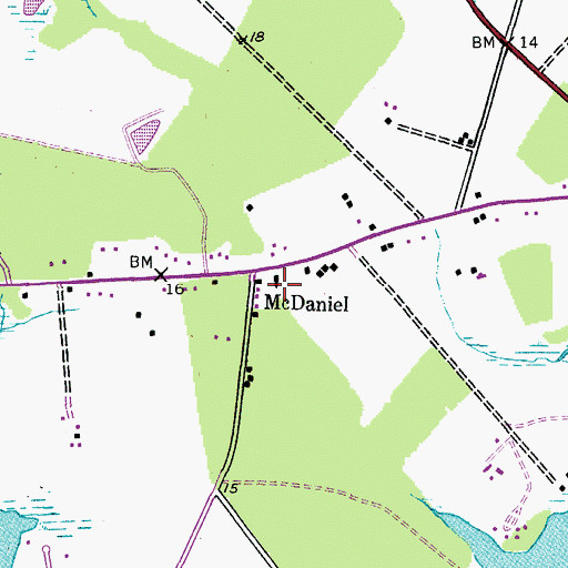 Topographic Map of John Wesley Methodist Church Cemetery, MD