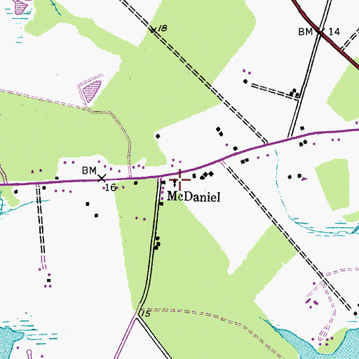 Topographic Map of John Wesley United Methodist Church, MD