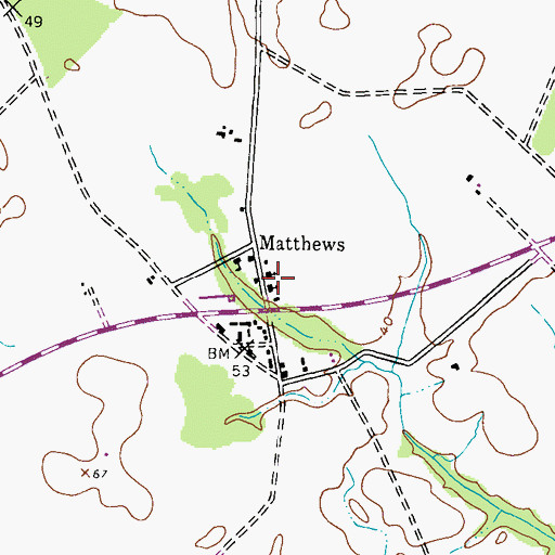 Topographic Map of Kings Creek Cemetery, MD