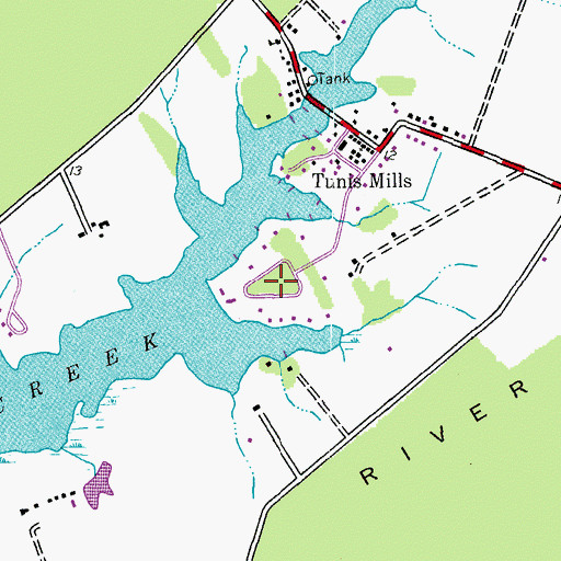 Topographic Map of Leeds Landing, MD