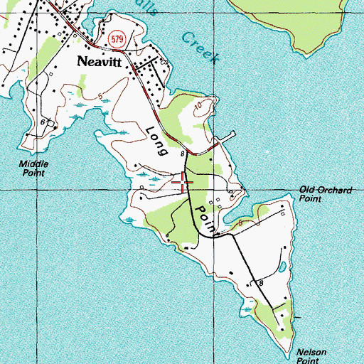 Topographic Map of Long Point, MD