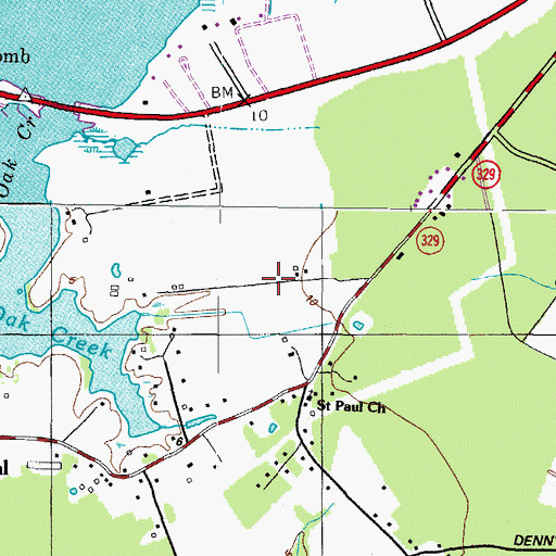 Topographic Map of Loves Folly, MD