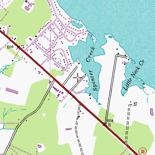 Topographic Map of Madison Place, MD