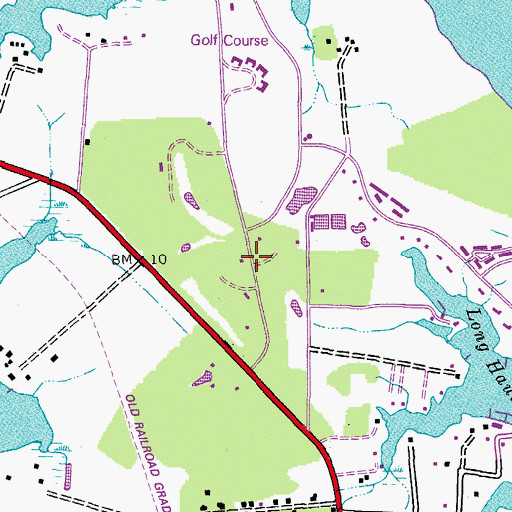 Topographic Map of Martingham, MD