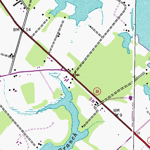 Topographic Map of McDaniel Station (historical), MD