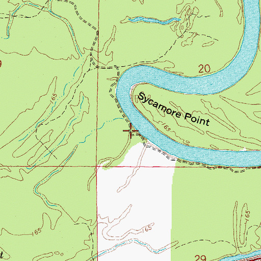 Topographic Map of Ramsey Mill Site, AR