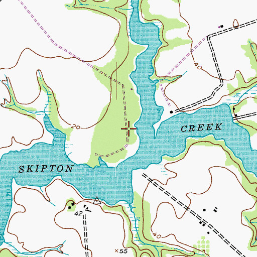Topographic Map of Mill Creek, MD