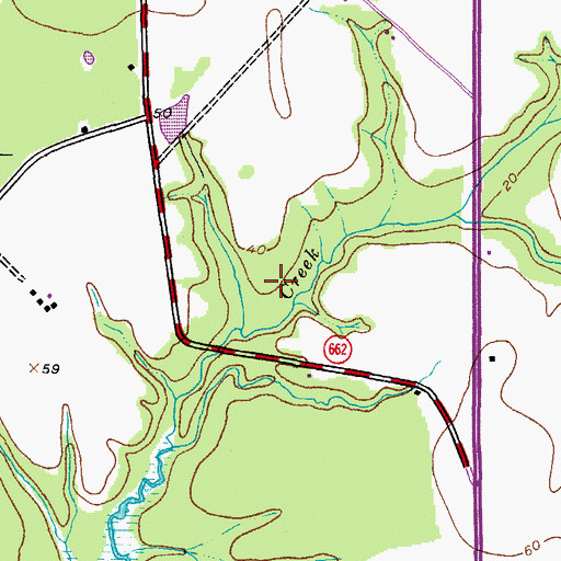 Topographic Map of Mill Creek Wildlife Sanctuary, MD