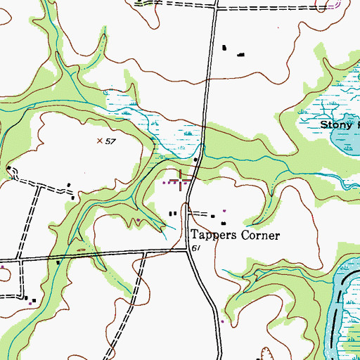 Topographic Map of Mill Run, MD