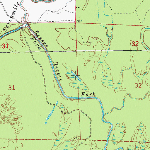 Topographic Map of Otter Lake, AR