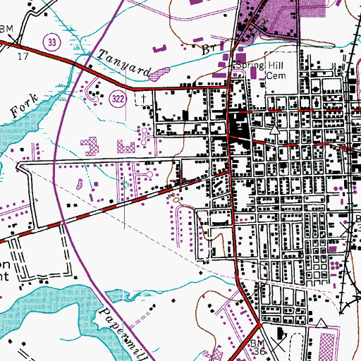 Topographic Map of Mount Pisgah Holy Church, MD