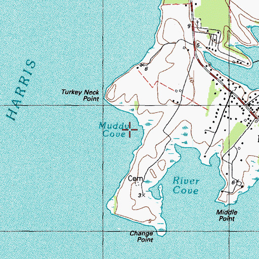 Topographic Map of Muddy Cove, MD
