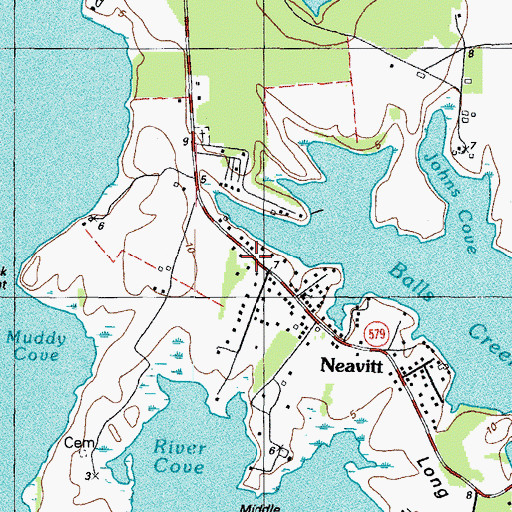 Topographic Map of Neavitt Park, MD