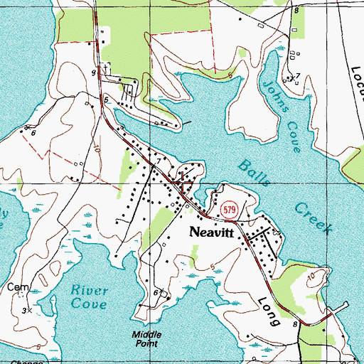 Topographic Map of Neavitt United Methodist Church, MD