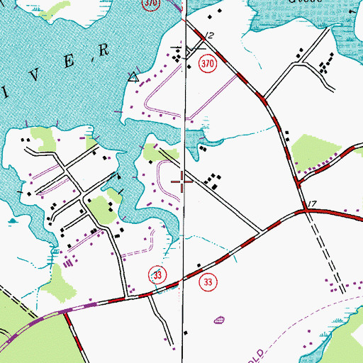 Topographic Map of North Bend Estates, MD