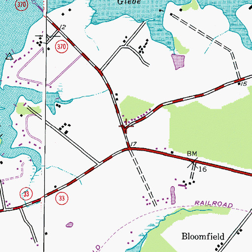 Topographic Map of North Bend Woodland, MD