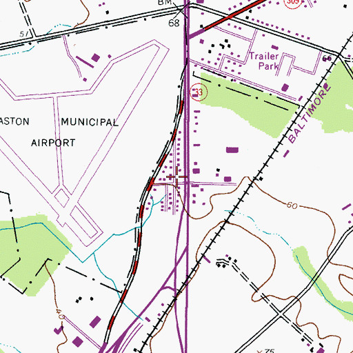 Topographic Map of North Easton, MD